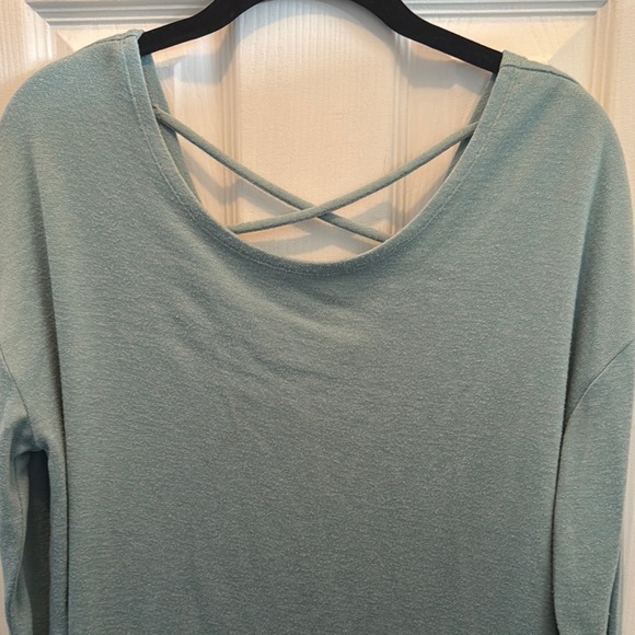 Flirtitude Women's Aqua Crew Neck Sweater - Picture 3 of 7